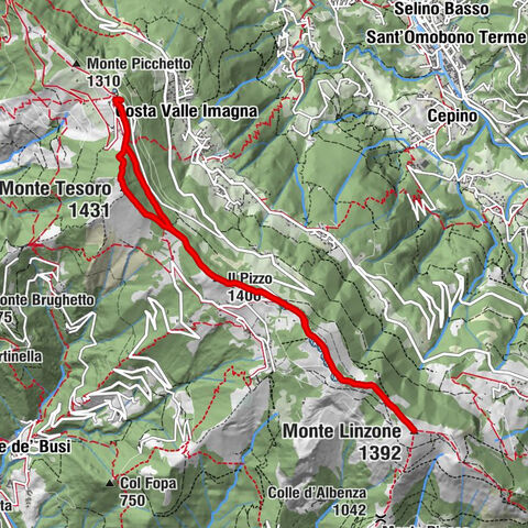 Passo di Forcella Alta - Monte Tesoro - Il Pizzo - Monte Linzone