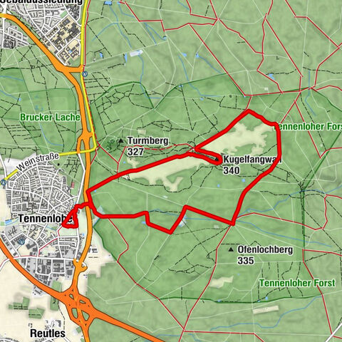 Tennenlohe - Kugelfangwall - Goldener Schwan