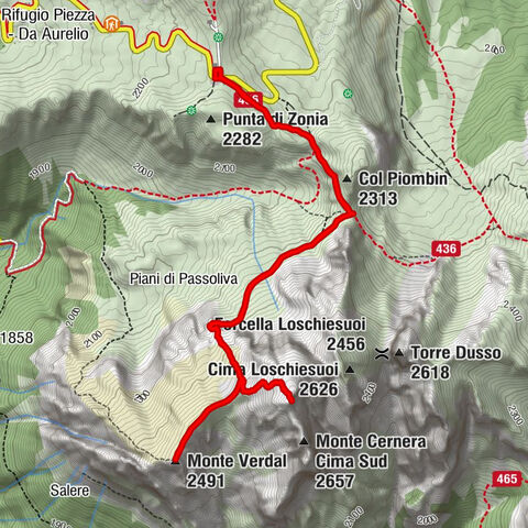 Passo di Giau - Monte Cernera Cima Nord - Monte Verdal - Passo Giau