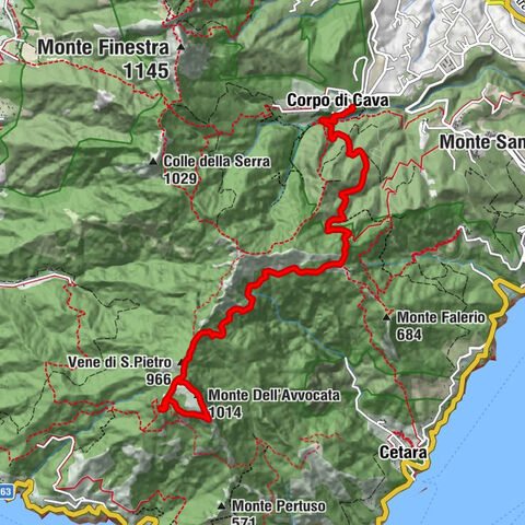 Cava de' Tirreni - Colonnello - Vene di S.Pietro - Monte Dell'Avvocata