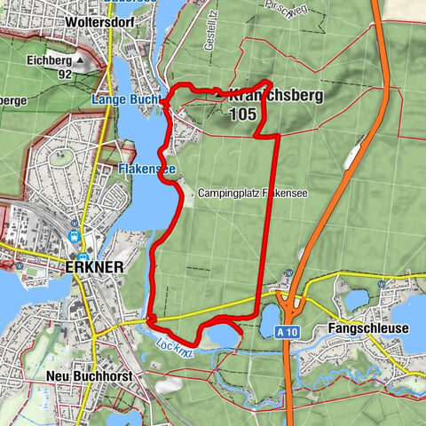Woltersdorf - Hoher Zacken - Kranichsberg - Erkner