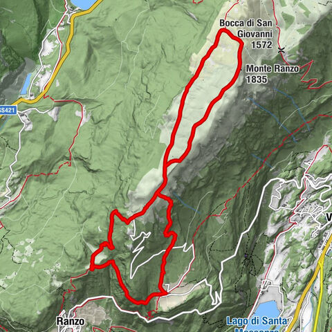 Monte Gazza: vista de los 4 lagos