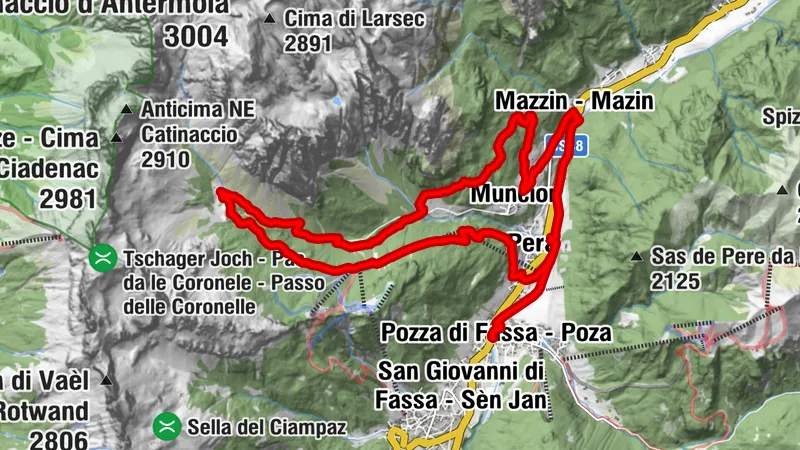 Pozza - Mazzin - Muncion - Gardeccia - Pozza