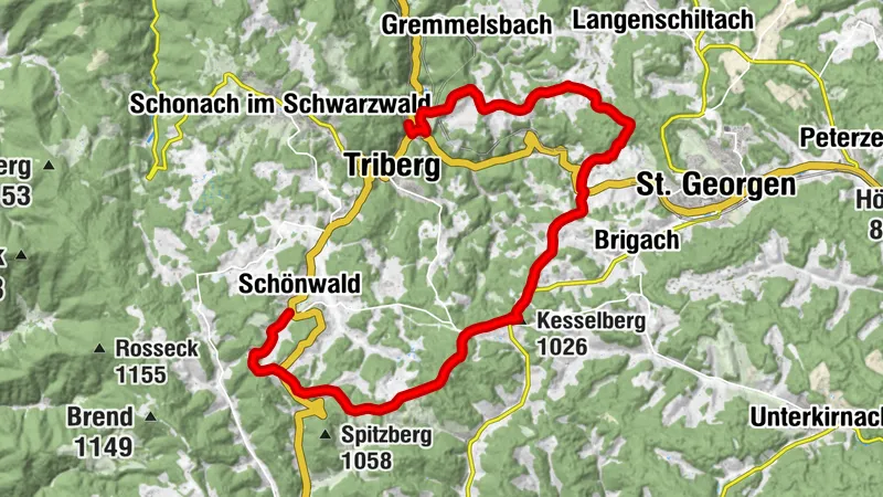 Vía Stöcklewald y Staude a Triberg