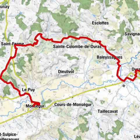 Chemin d'Amadour : étape 11 de Monségur à Duras