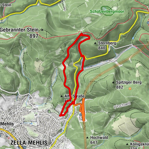 Ruta circular - "Gremio & Bola" - Zella-Mehlis - Bosque de Turingia