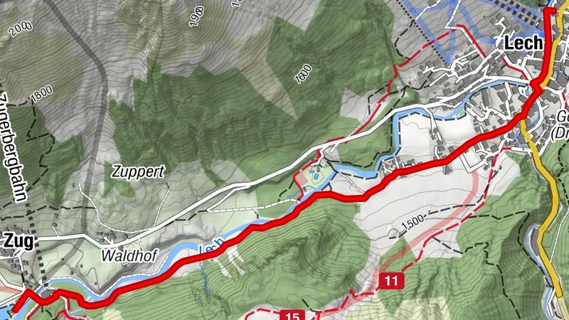 Lech riverbank path