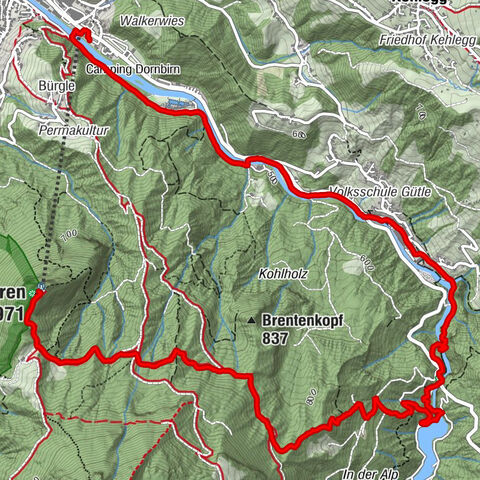 Karrenbahn (Talstation) - Karren - Schluchtsee - Rappenloch (Klamm)