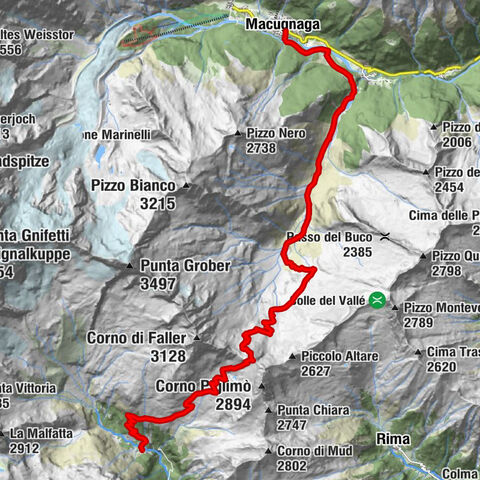 GTA Variant of the Upper Anzasca and Antrona Valleys: Stage 16E Macugnaga - Rifugio Buon Pastore