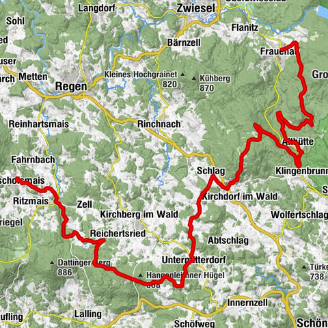 ArberLand-Runde Frauenau - Bischofsmais