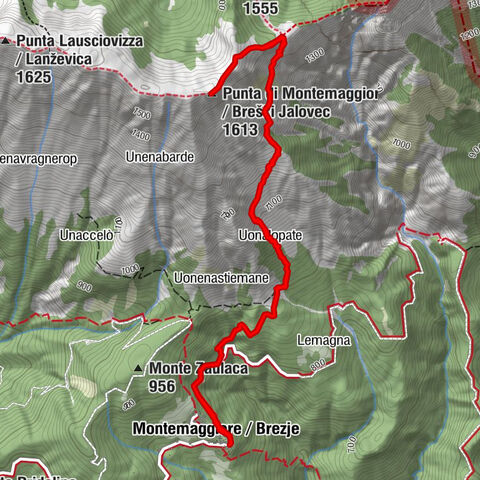 Breški Jalovec / Punta di Montemaggiore (1613 m)