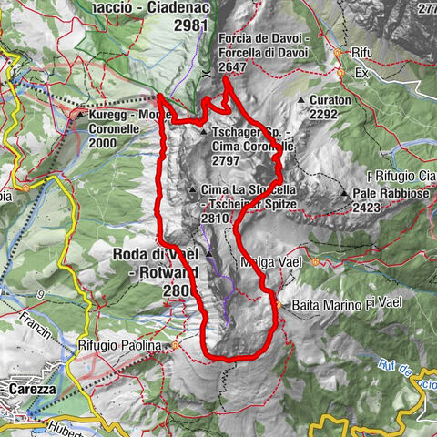 Giro del catinaccio a nova levante