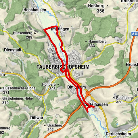 Tauber-Flusslandschaft erradeln