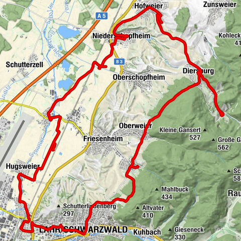 Rund nördlich von Lahr