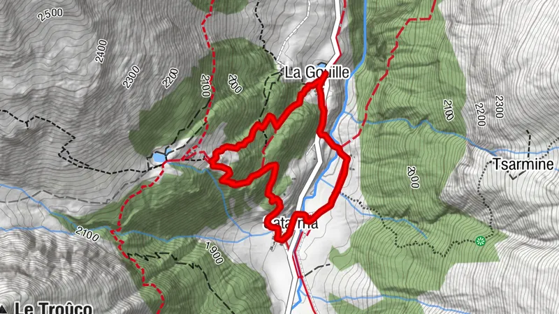 Ruta con ciaspole en Val d'Arolla
