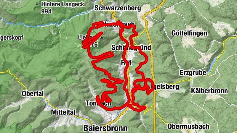 Baiersbronner T10 Murgtal-Tour - Atajo 1 Dornstetter Weg, Klosterquelle, Reuthäberle