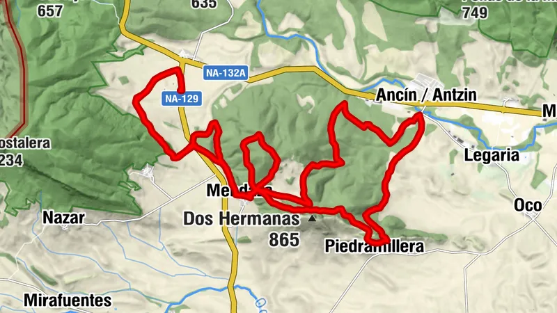 Sierra de Dos Hermanas - Camping Acedo Ruta 8
