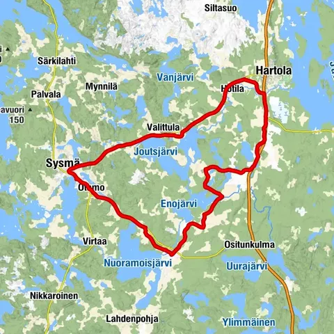 Ruta circular Sysmä - Hartola