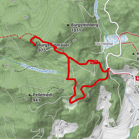 Castle stone wall 975m - Variant a