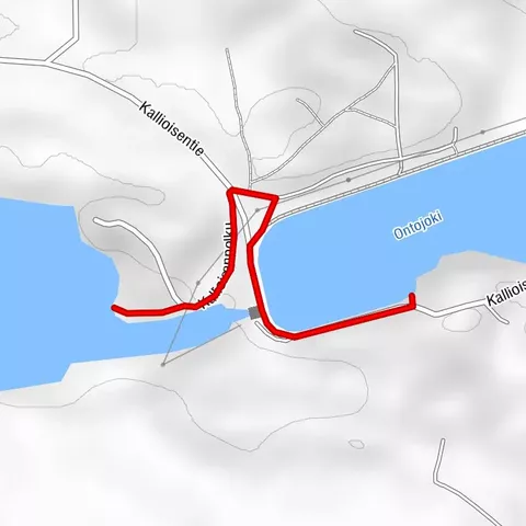 Kainuun Tervareitti: Tramo de arrastre de Kallioinen para navegantes, Sotkamo