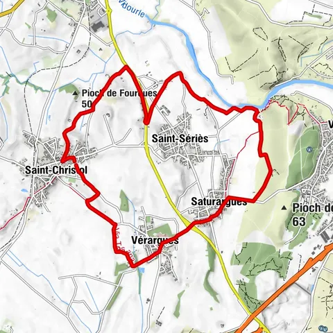 CIRCUITO ALREDEDOR DE SAINT-SÉRIÈS - ESPACE VTT-FFC PAYS DE LUNEL