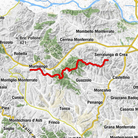 Sentiero 700 - SVC Tratto Murisengo - Crea in mountain bike