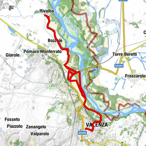 Sentiero Valenza - Rivalba - Sentiero 609 in camminata