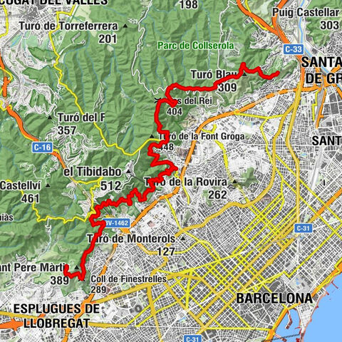 PASSEIG DE LES AIGUES FULL (Torre Baro - Pla de Maduixers - Plaça Mireria) 22K