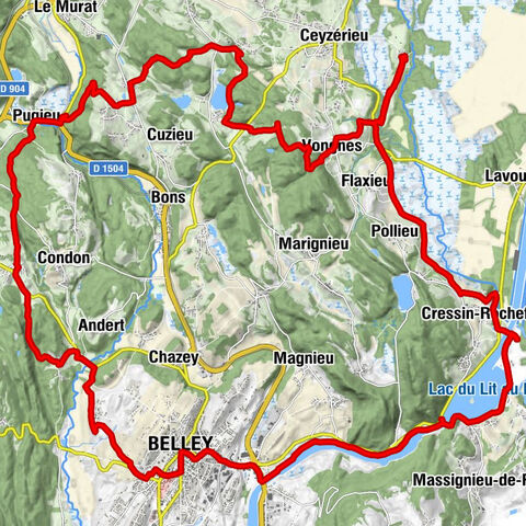 Recorrido VTTAE 8 - Pantano de Aignoz - Espacio FFC Ain Forestière