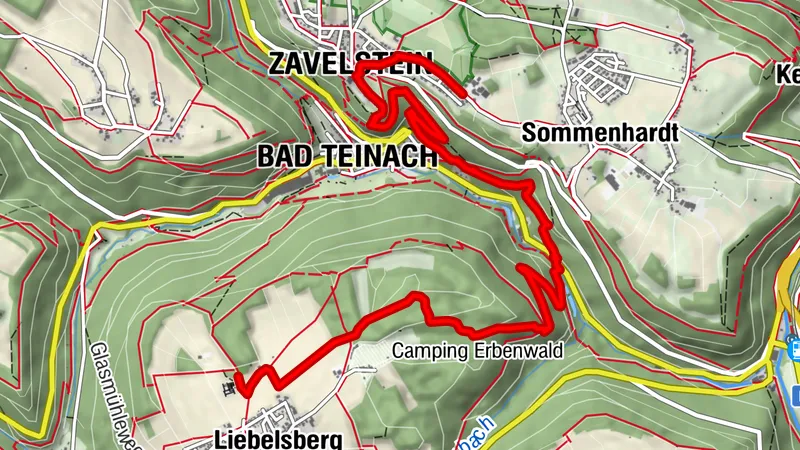 Schwarzwälder Spenden-Wander-Marathon 2024_Familientour_Kartengrundlage Open Street Map