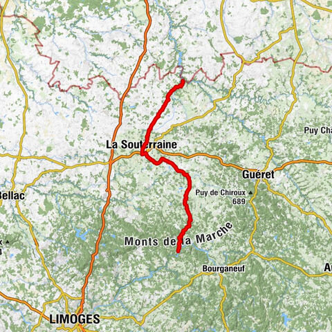 Ruta de Creuse / Tramo Oeste: Crozant > Châtelus le Marcheix