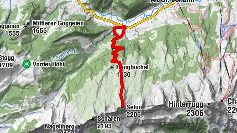 Ruta de esquí de travesía al Selun