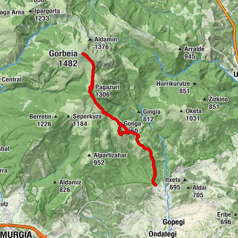 Gorbea desde Murúa (Álava)