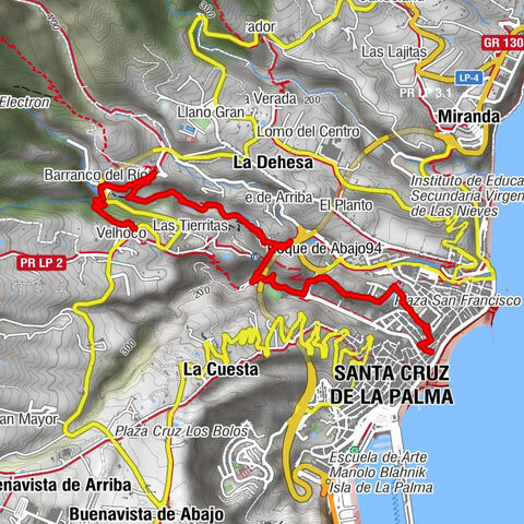 Mühlenweg Los Almendros - Las Nieves - Santa Cruz