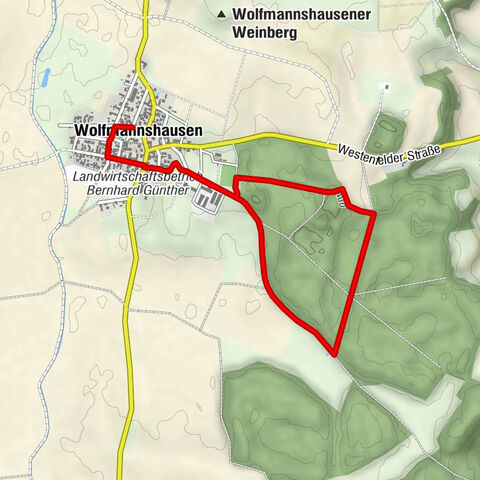 "Zum Hammelsbad" Wolfmannshausen - Grabfeld - Rundweg