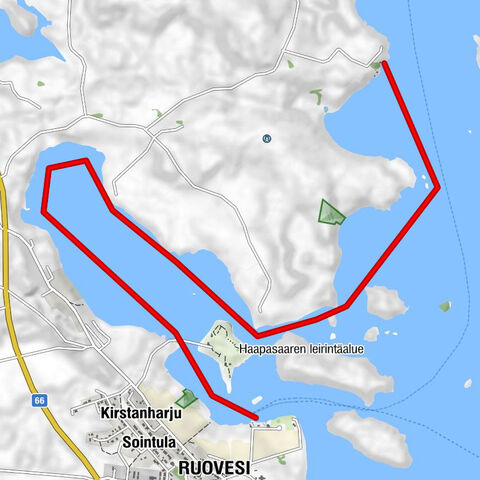 Ruoveden laivaranta - Rengasniemen laavu -reitti