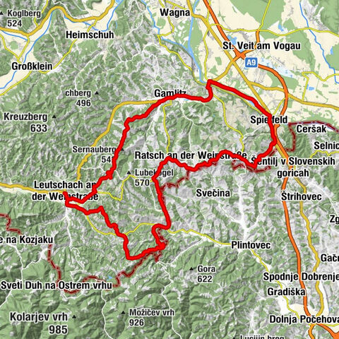 Weinstraßenausfahrt Südsteirische Weinstraße