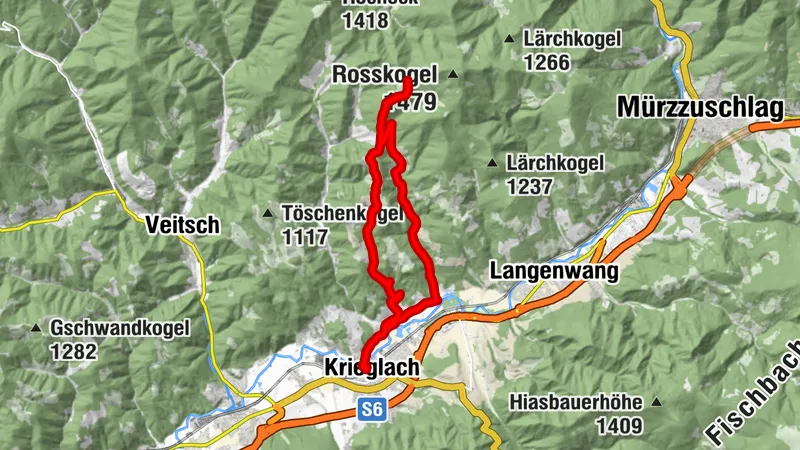 Mountainbike-Runde Krieglach - Feistritzberg - Malleisten Alm - Krieglach