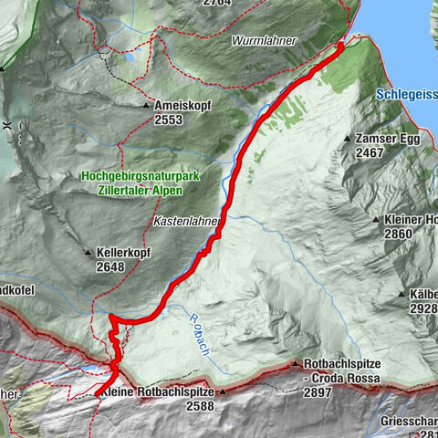 Pfitscherjoch-Haus ab Schlegeisspeicher