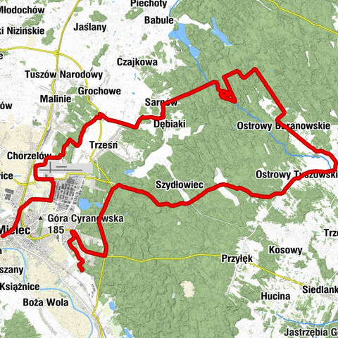 Rzeka Jamnica Ostrowy Baranowskie