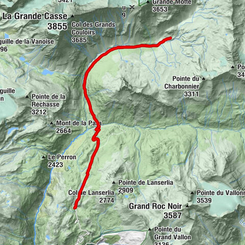 Trail del refugio de la Leisse