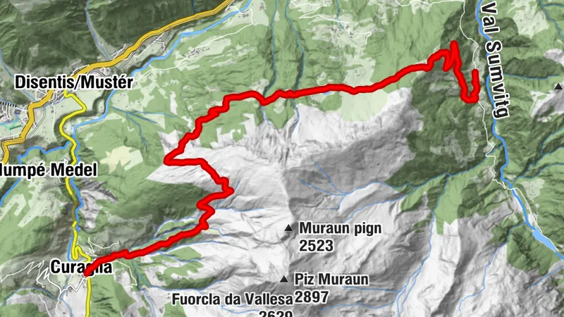 62 Walserweg Gottardo, etapa 13: Curaglia – Sumvitg, Val