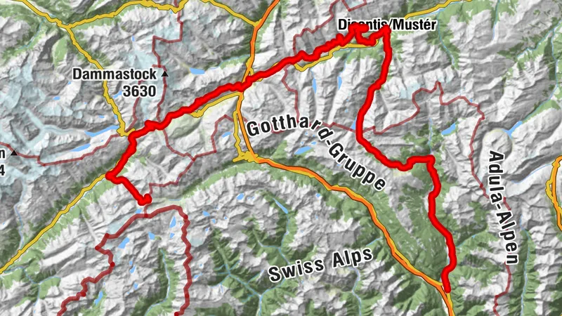 San Gotardo cuatro pasos Bike (SvizzeraMobile 84)