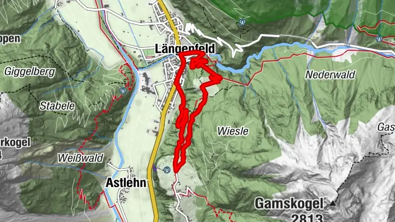 Recorrido circular de invierno Brandalm/Burgstein - Längenfeld 204