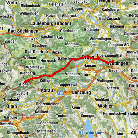 Sendero de altura del Jura: de Baden hasta Geissfluegrat