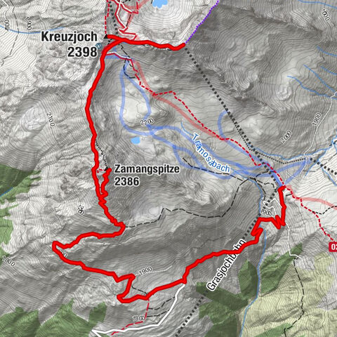 Camino a la cima Zamangspitze