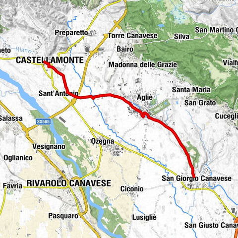 CASTELLAMONTE Anillo de la Morena Oeste - Via della Regia Bealera