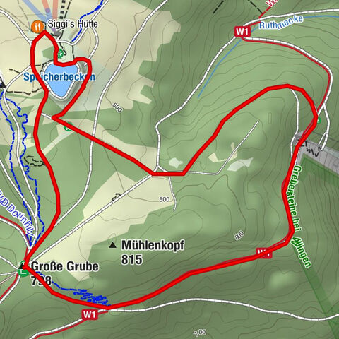 Recorrido circular Skywalk/Schanze - Ettelsberg