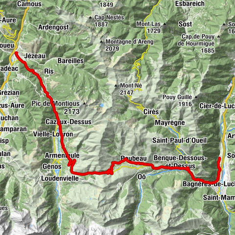 I 9. Etappe Luchon-Arreau, Okzitanien/Frankreich