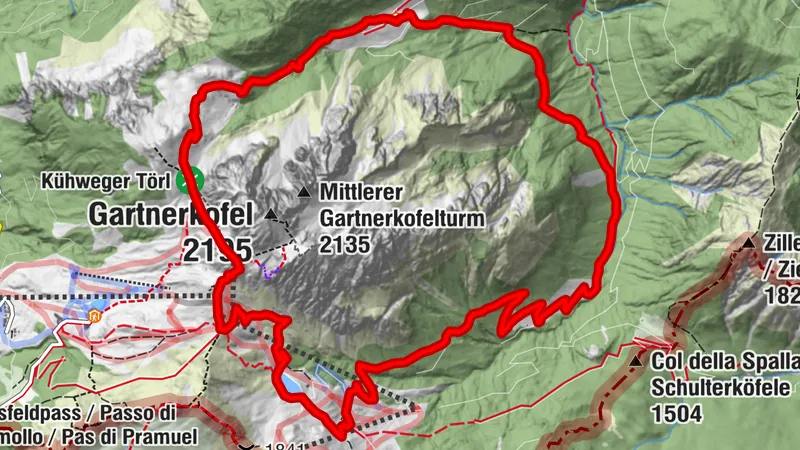 Circuito Gartnerkofel - alrededor del monumento rocoso - RW N70